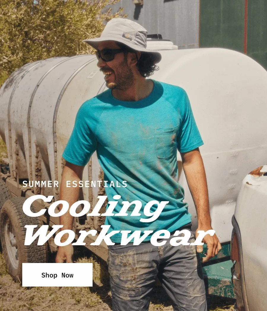Summer Essentials. Cooling Workwear. Shop Now.