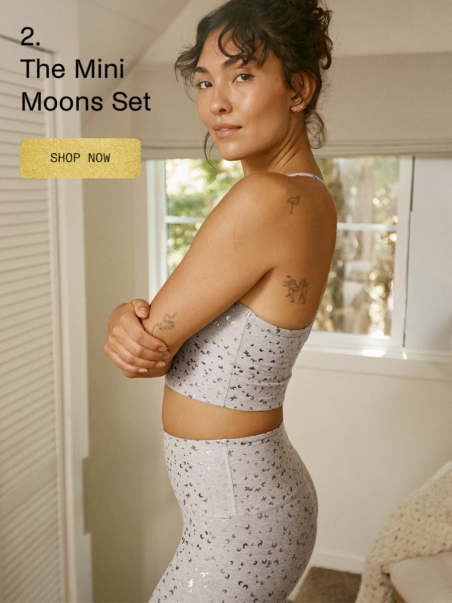 Chai Mini Moons SoftShine Slim Racerback High Cropped Tank in Chai Mini Moons