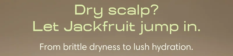 Dry scalp? Let Jackfruit jump in. From brittle dryness to lush hydration.