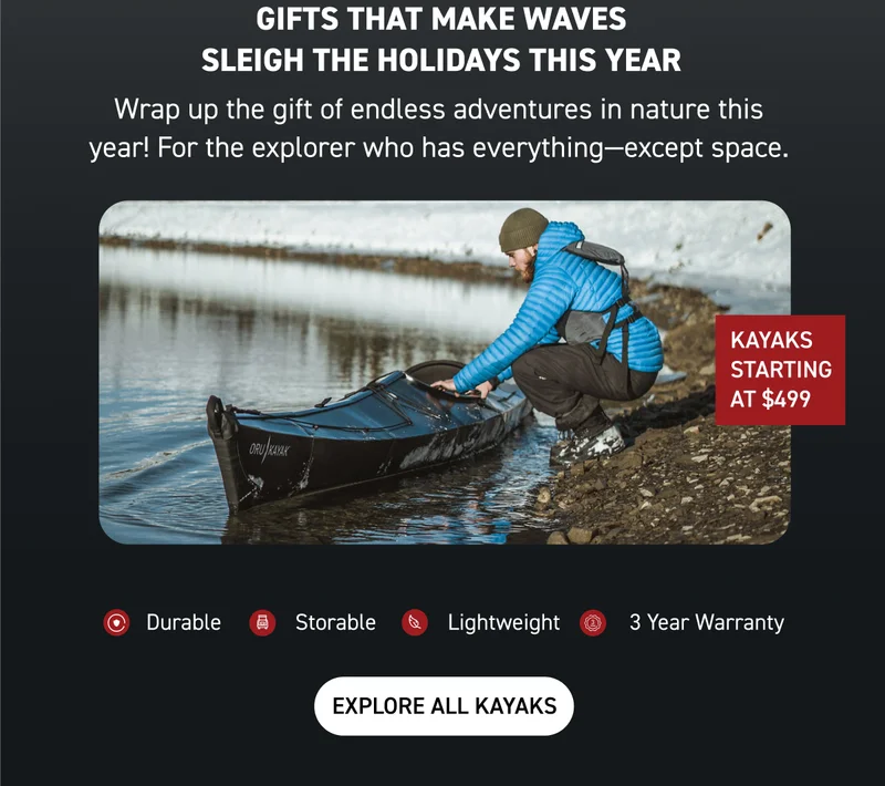 shop kayaks starting at $499 shop kayaks starting at $499