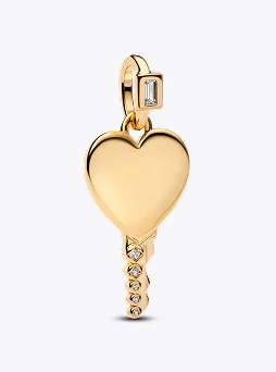 Engravable Heart Key Pendant