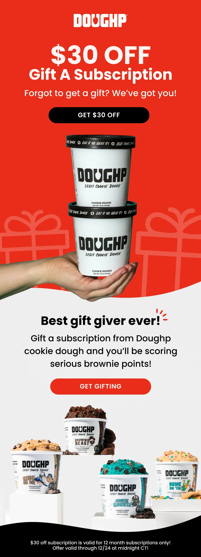 cookie dough subscription gift
