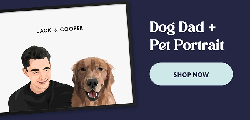 Dog Dad + Pet Together Portrait