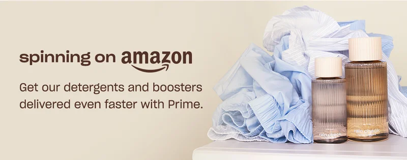 spinning on [amazon logo]. Get our detergents and boosters delivered even faster with Prime.