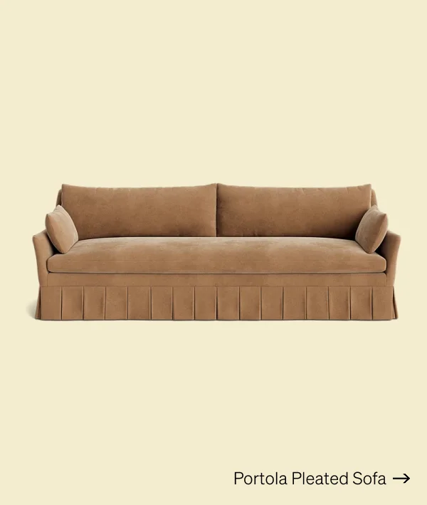 Shop Portola Pleated Sectional Sofa