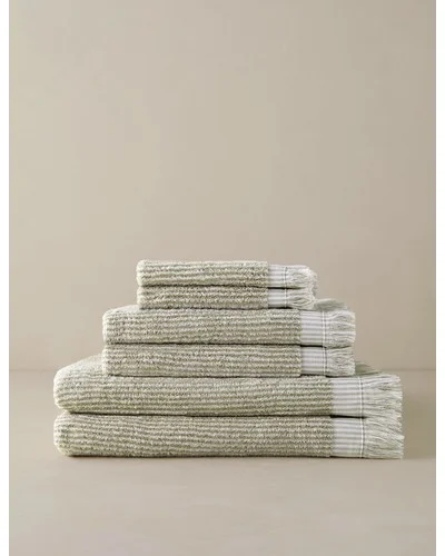 Lupita Organic Cotton Towel Collection - Sage / Washcloth