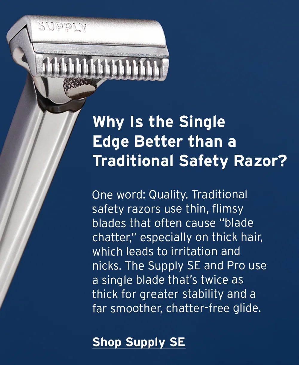 Why is the single edge better than a traditional safety razor?