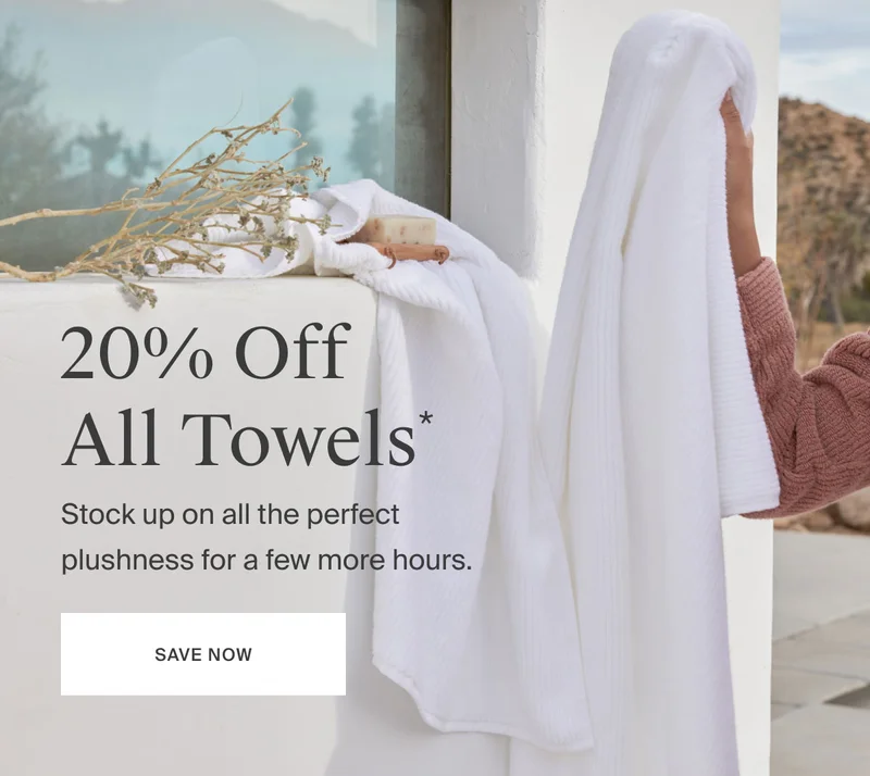 20% Off All Towels