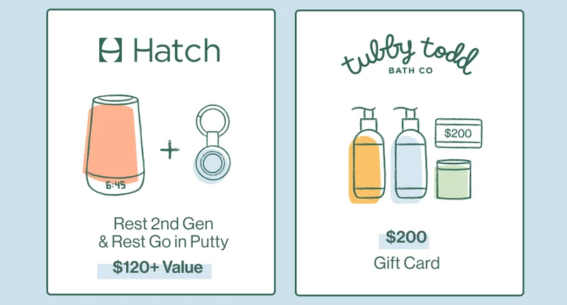 Hatch Rest+ 2nd Gen & Rest Go in Putty  ($130 value) & Tubby Todd $200 Gift Card