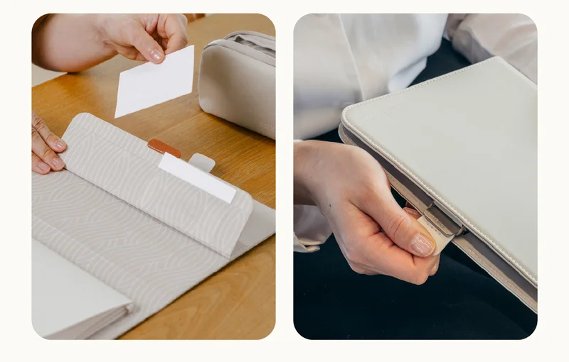 an image of a promotional ad for a travel wallet