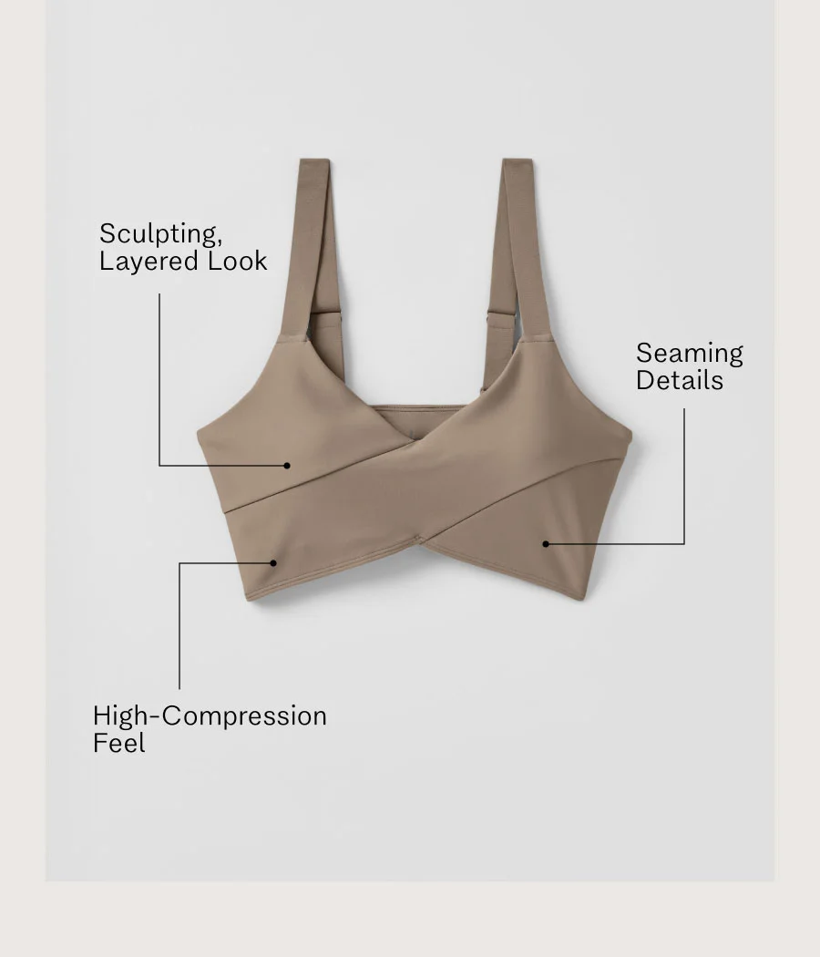 sculpting, Lavered Look. Seaming Details. High-Compression Feel