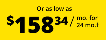 Or as low as $158.34 / mo. for 24 mo.†