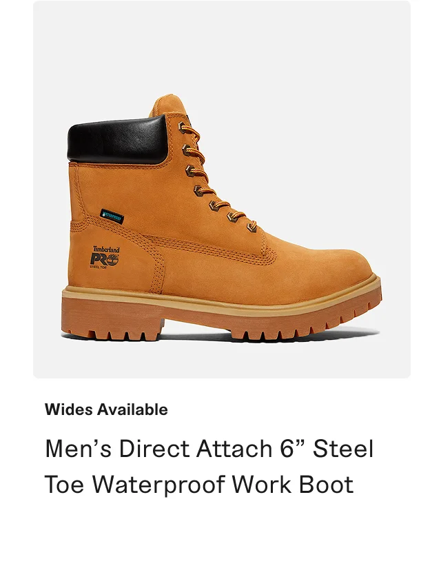 Men's Direct Attach 6 Inch Steel Toe Waterproof Work Boot