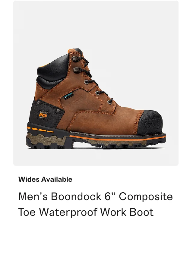 Men's Boondock 6 Inch Composite Toe Waterproof Work Boot