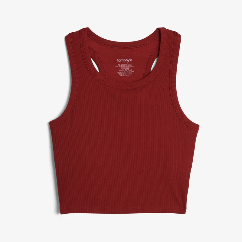 Image of Bamboo Rib Bra Top - Burgundy