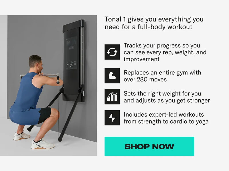 Tonal 1 gives you everything you need for a full-body workout. Shop Now
