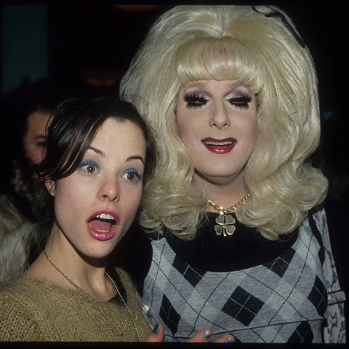 Parker Posey and Lady Bunny at a Festival event.