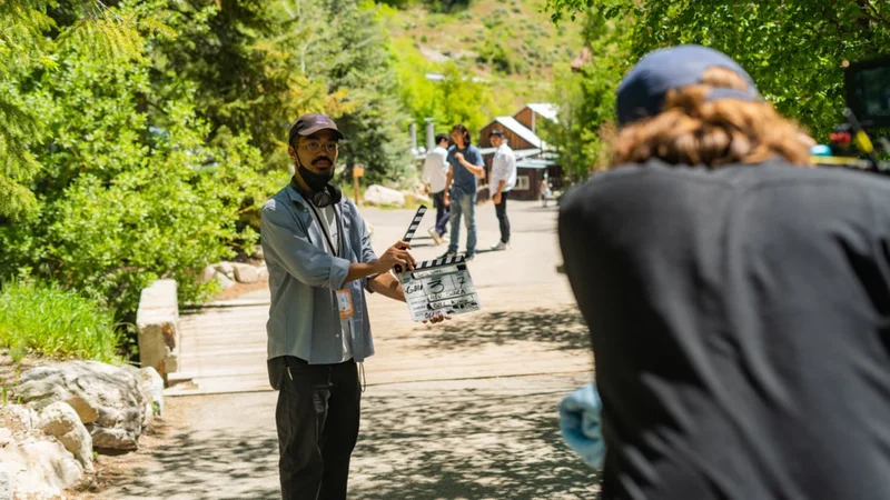 A filmmaker at the Directors Lab.