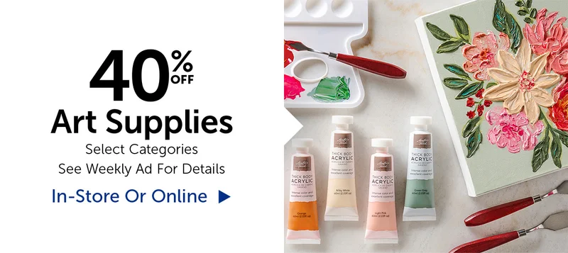 40% Off Art Supplies - Select Categories