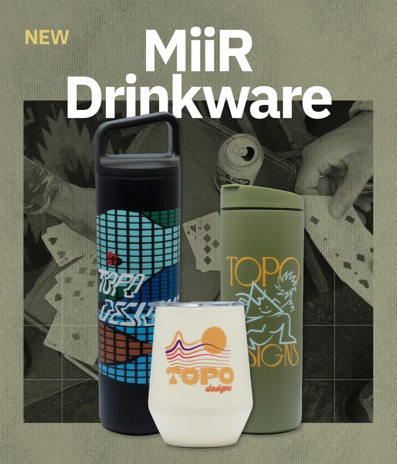 3 new pieces of drinkware from the MiiR and Topo Collab
