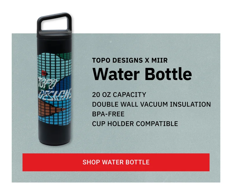 new MiiR x Topo Designs water bottle