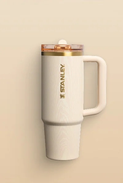 Cheers & Cheer Quencher ProTour Flip Straw Tumbler | 30 OZ | Birch Woodgrain