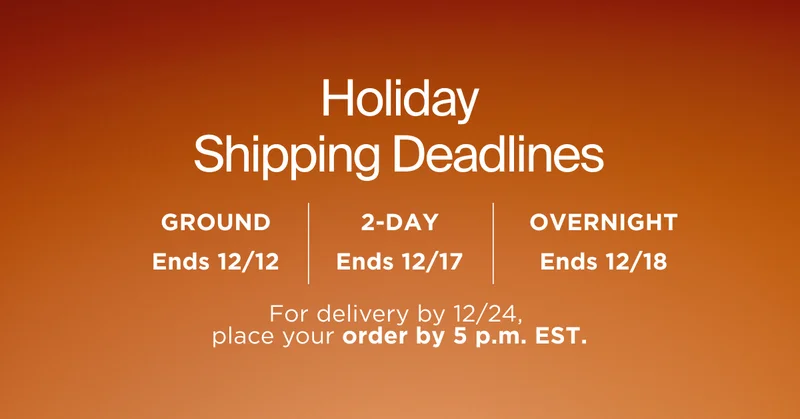 Holiday Shipping Deadlines