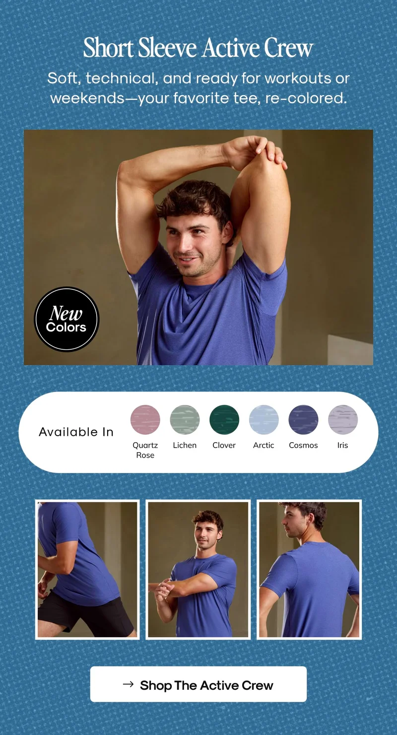 Short Sleeve Active Crew