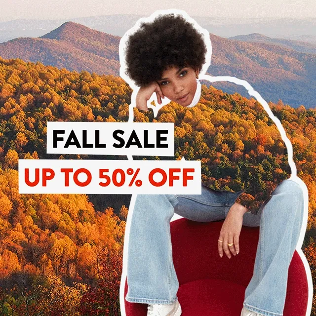 Fall Sale: up to 50% off.