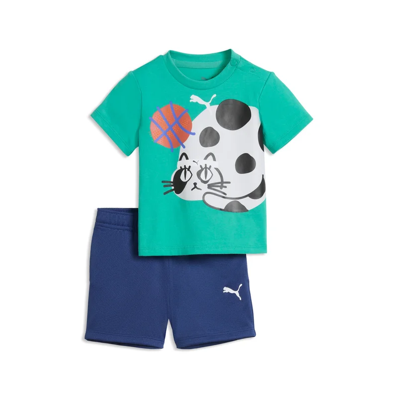PUMA Sporty Cats Matching Set Toddlers' T-Shirt and Shorts Set