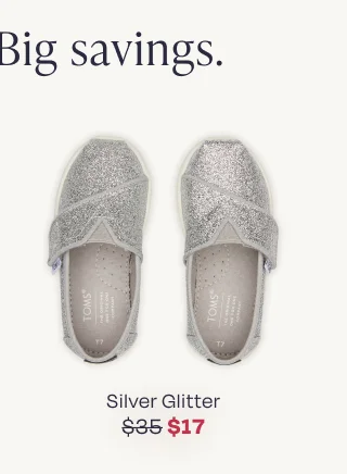 Alpargata Silver Glitter Toddler Shoe - Image