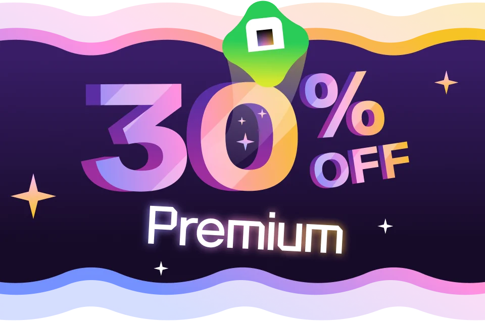 30% off Premium