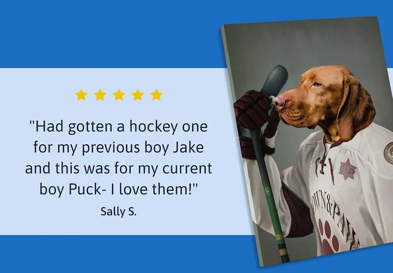 Customer review: "Had gotten a hockey one for my previous boy Jake and this was for my current boy Puck- I love them!"