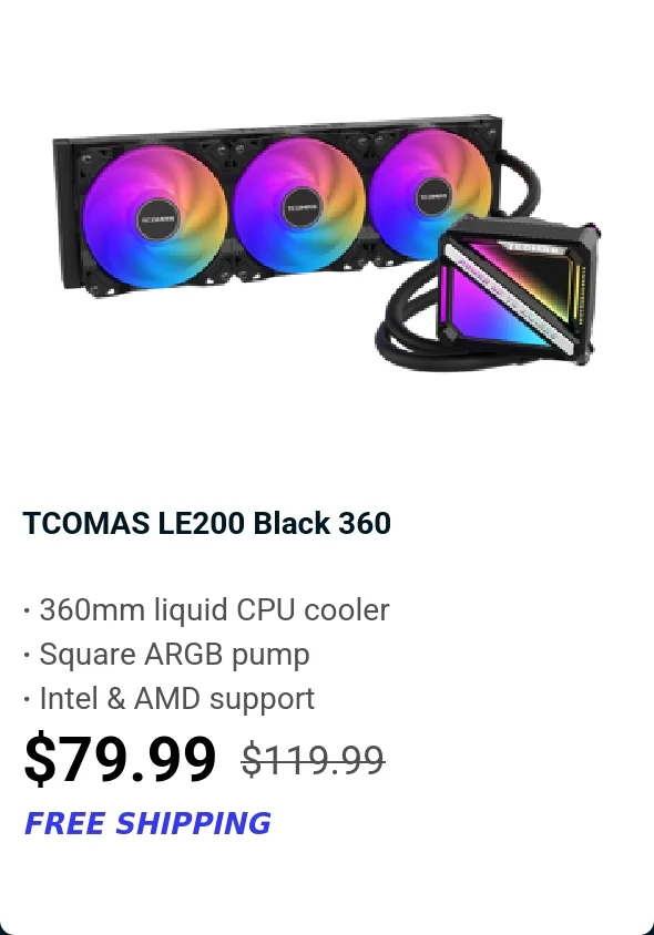 TCOMAS LE200 Black 360