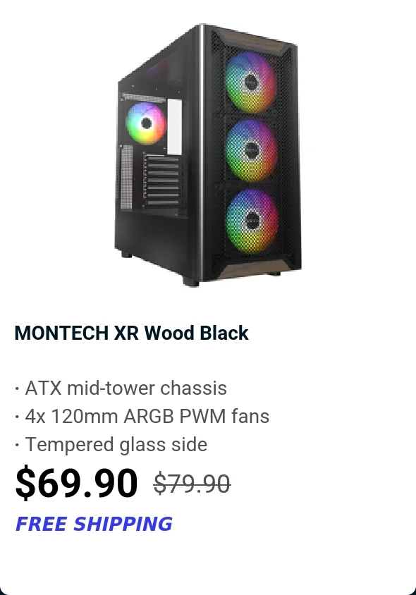 MONTECH XR Wood Black