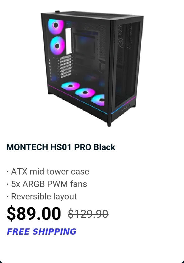 MONTECH HS01 PRO Black