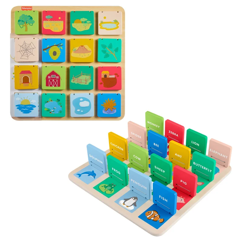 Image of Fisher-Price Wooden Flip & Reveal Board
