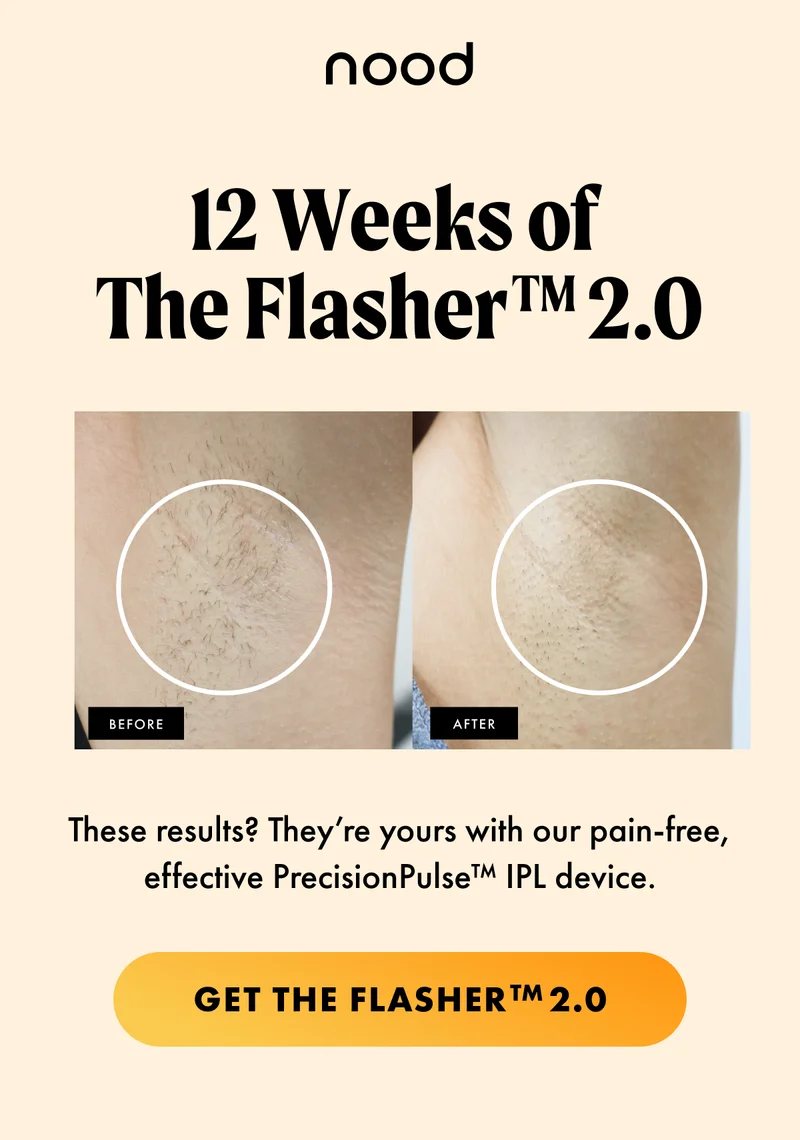 12 weeks of The Flasher 2.0. These results? They're yours with our pain-free effective PrecisionPulse IPL device. Get The Flasher 2.0