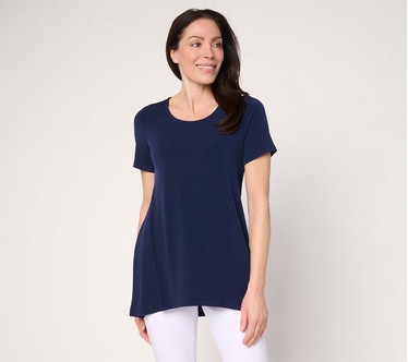 Susan Graver Regular Modern Essentials Liquid Knit A-Line Tunic