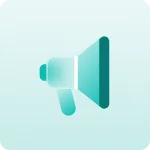 Teal megaphone icon