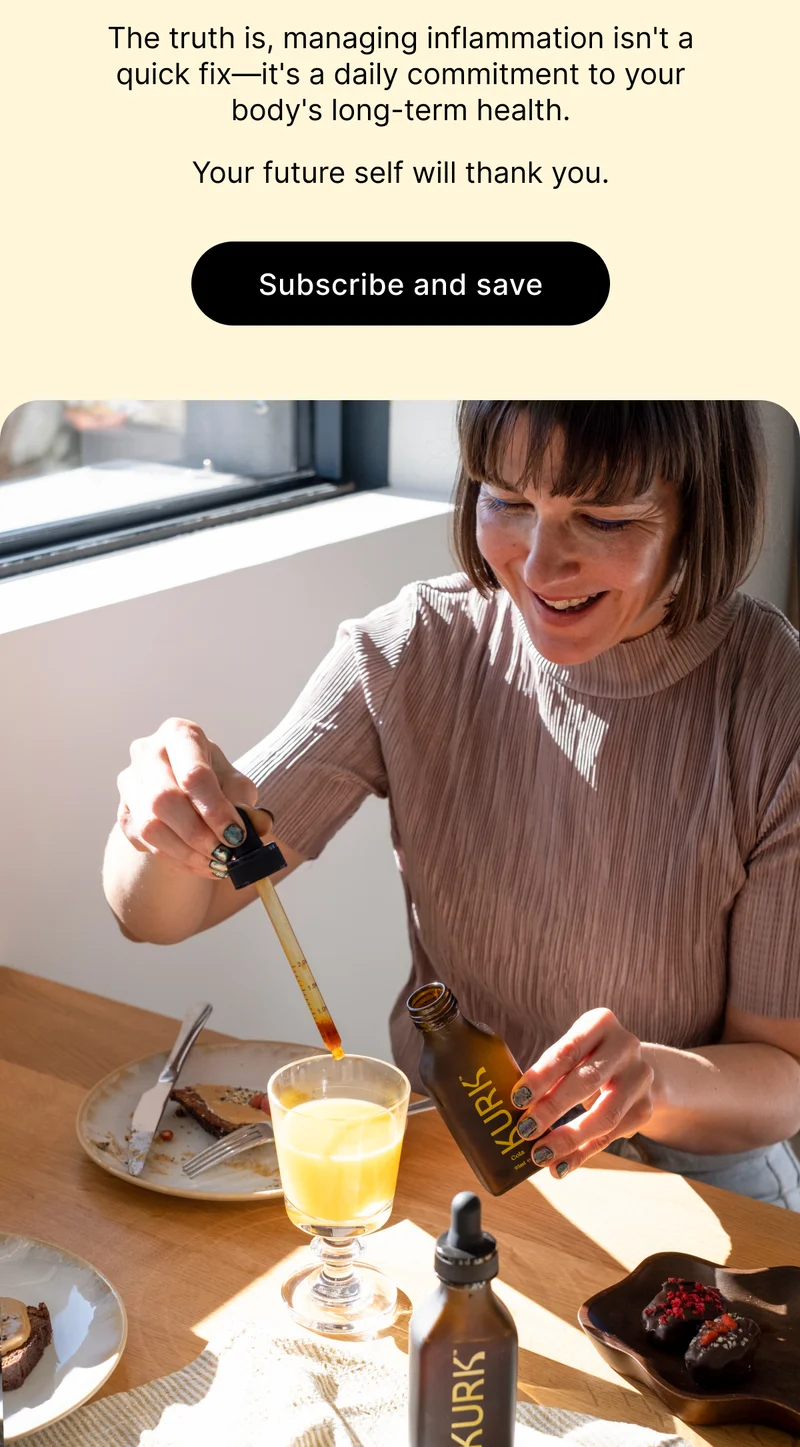 The truth is, managing inflammation isn't a quick fix—it's a daily commitment to your body's long-term health. Your future self will thank you. | SUBSCRIBE AND SAVE
