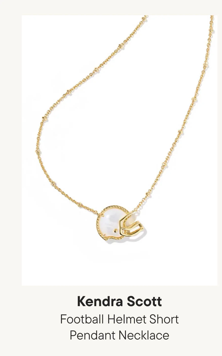 Football Helmet Short Pendant Necklace