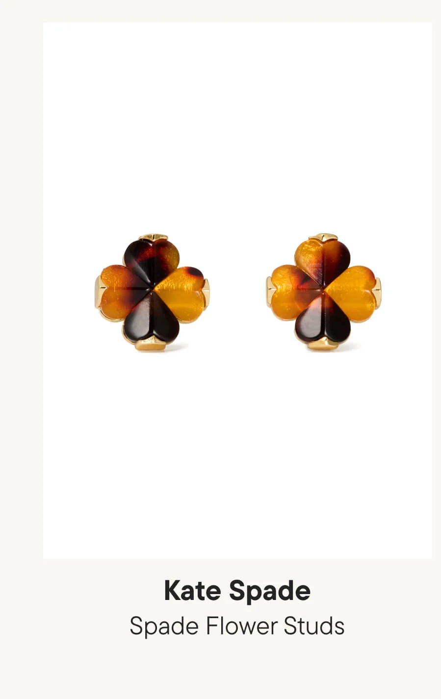 Spade Flower Studs