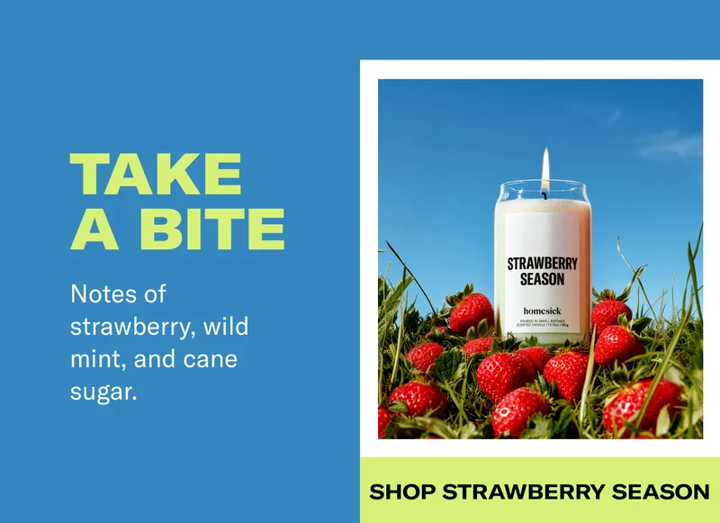 Take a Bite | NOtes of stawberry, wild mint, and cane sugar. | Shop Strawberry Season