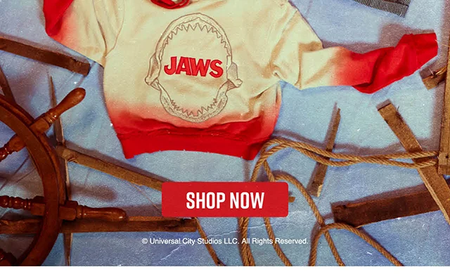 HT and Jaws 50th Anniversary. Shop Now