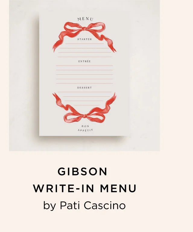 Gibson Write-In Menu