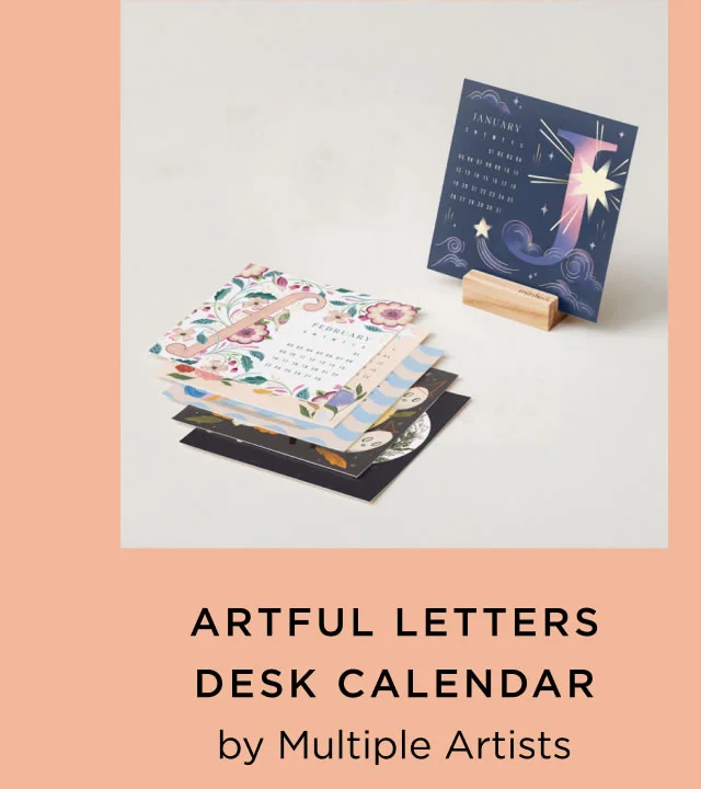 Artful Letters Desk Calendar