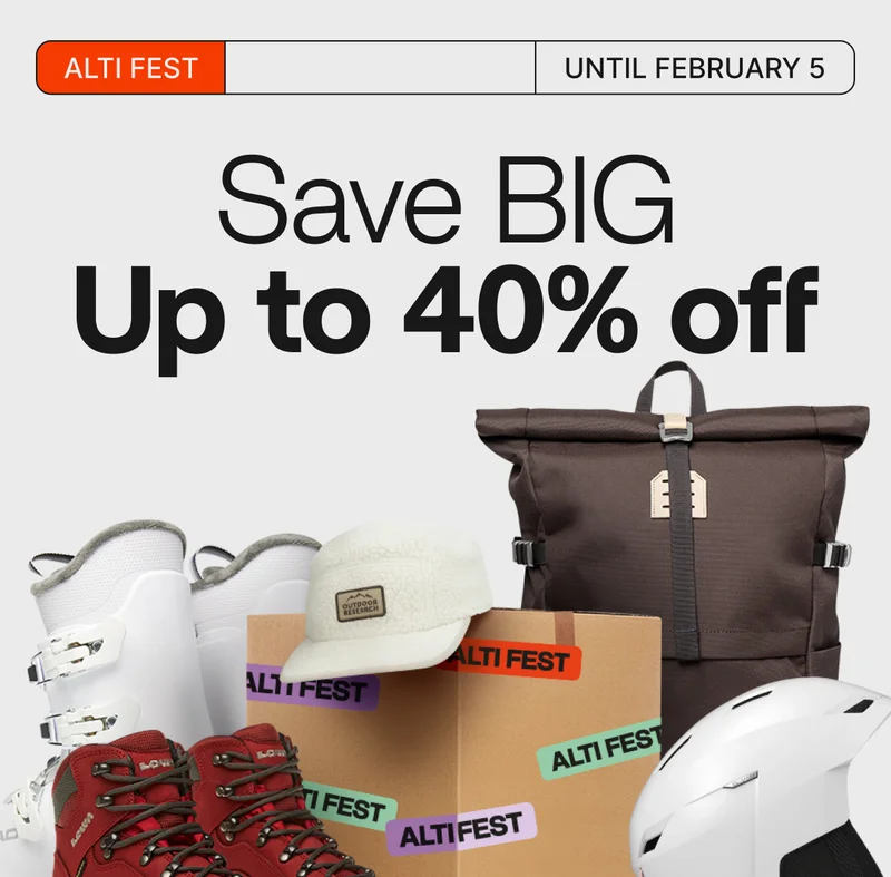 Alti Fest is here! Up to 40% off a huge selection, until Feb. 5 only.