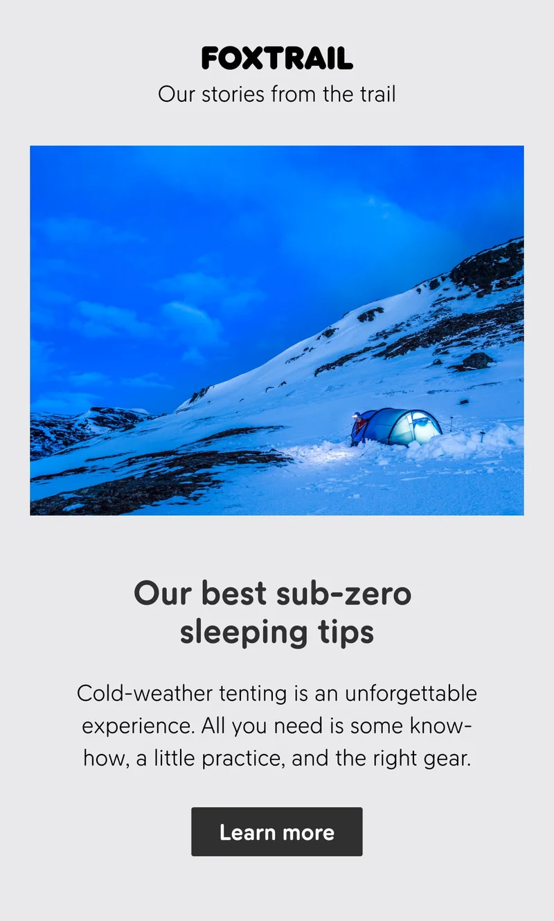 Our best subzero sleeping tips