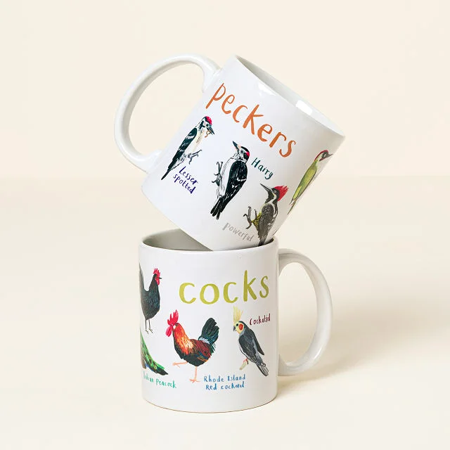 Fowl Language Mug - Cocks & Peckers